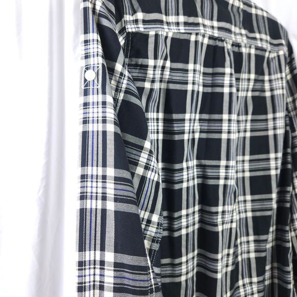 Ralph Lauren Jeans Co. Womens Small Plaid Roll Tab Sleeve Button Down Shirt - Picture 3 of 8